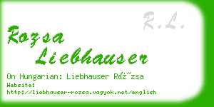 rozsa liebhauser business card